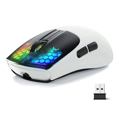 Rato Gaming Sem Fios ATTACK SHARK X5 49g, Bluetooth Tri-Mode, Sensor Ótico PixArt para PC/MAC/Windows