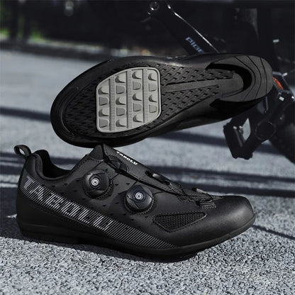 Lock-Free Cycling Shoes, Flat Pedal Shoes for Men, Bike Cleat Sneakers, MTB Bicycle Biking Shoes for Women, Breathable Indoor Boots