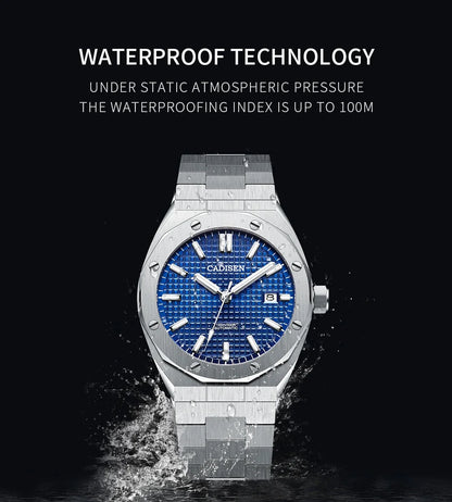 CADISEN Luxury Design 42MM Men Watches Japan MIYOTA 8215 Sapphire Glass Mechanical Automatic Watch Men 100M Waterproof