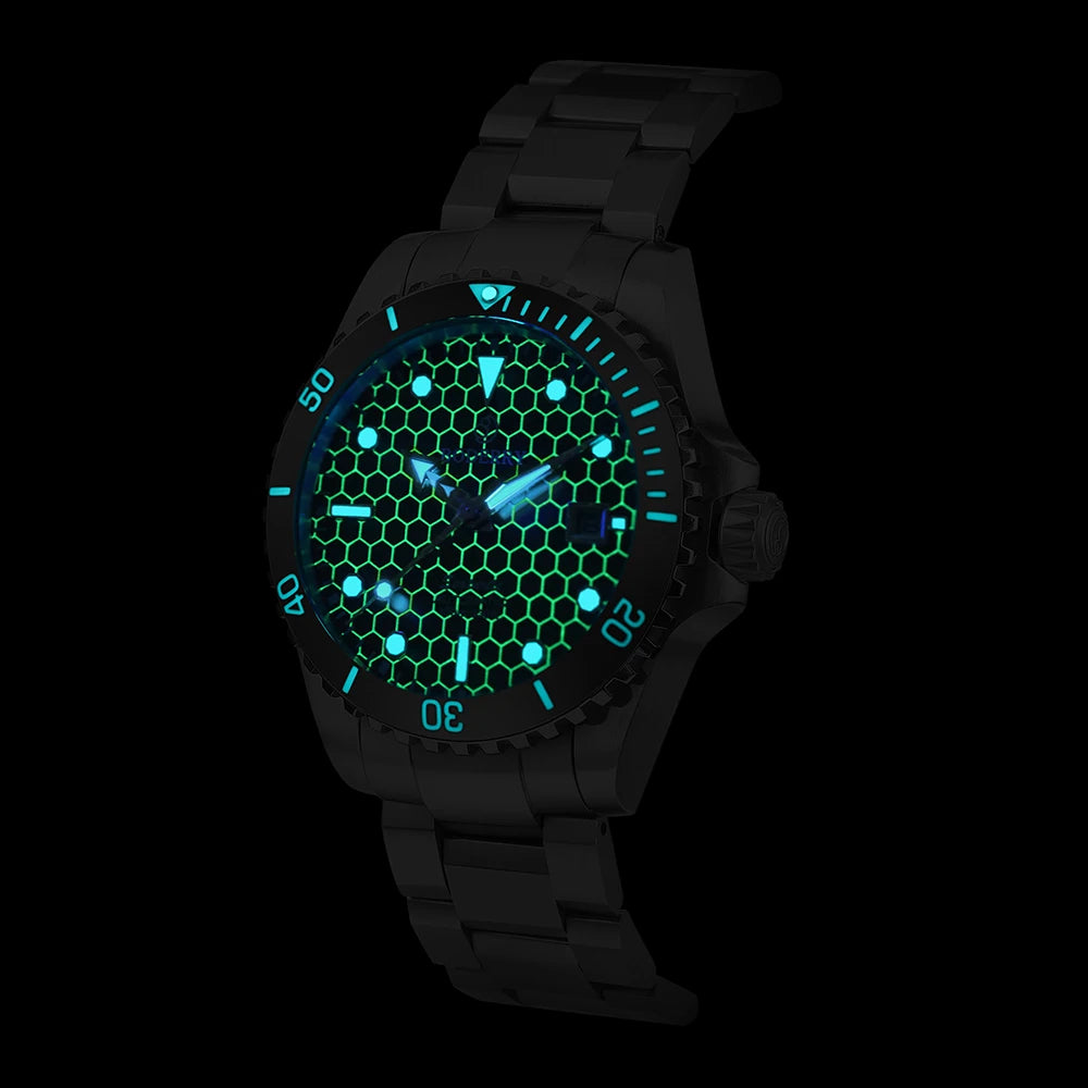 Boderry Seaturtle Titanium Diver Watch Men Luxury Bronze Watches Automatic Mechanical Wristwatch Sport 200M Waterproof Luminous