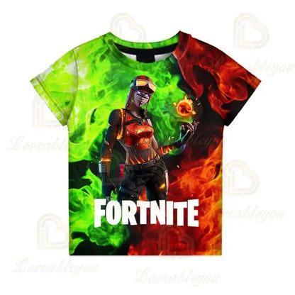 T-shirt Battle Royale Fortnite Victory para Criança, Tops para Raparigas e Rapazes, Roupa Harajuku, T-shirts Infantis 3D, 2025, NOVO DESIGN