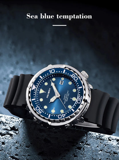 FOXBOX  Top Brand Fashion Diver Watch Men 50ATM Waterproof Date Clock Sport Watches Mens Quartz Wristwatch Relogio Masculino