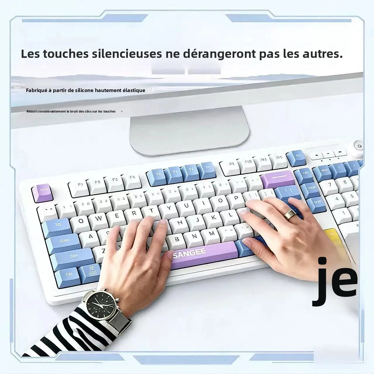 Wired Gaming Keyboard Mechanical Feel with Rotary Knob Three Color Mixed Backlit for PC Desktop Laptop Computer Accessories