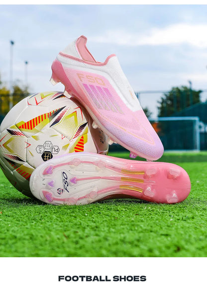 New Men's Football Boots Comfortable Soccer Shoes Match Training Boys Non-Slip Long Spikes Breathable Adult Cleats Outdoor Sport