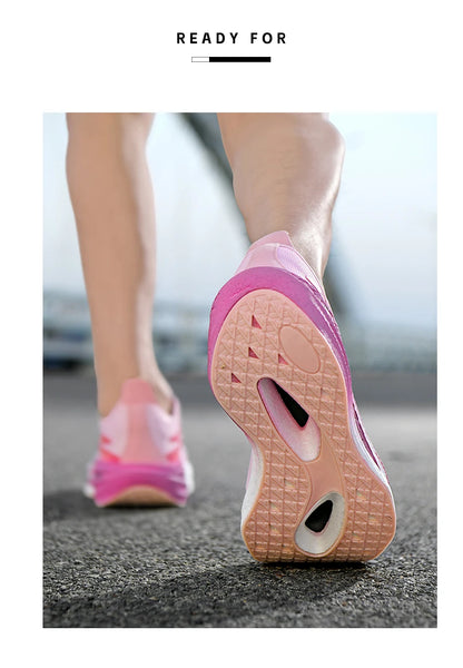 Nuove scarpe da running con piastra in carbonio per maratona, da uomo e donna, sportive, traspiranti, leggere, comode, antiscivolo e casual
