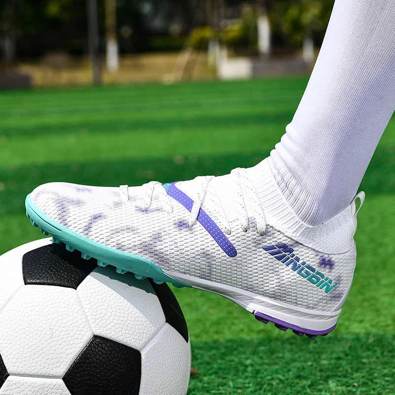 Botas de fútbol de césped profesionales para hombre, botines de fútbol con malla transpirable, zapatillas de fútbol juveniles antideslizantes, sneakers masculinas Society Chuteira