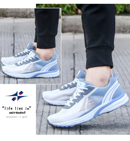 BONA New Popular Style Men's Running Mesh Weaving Upper Sport Shoes Ventilated Jogging Walking Sneakers Lace-Up