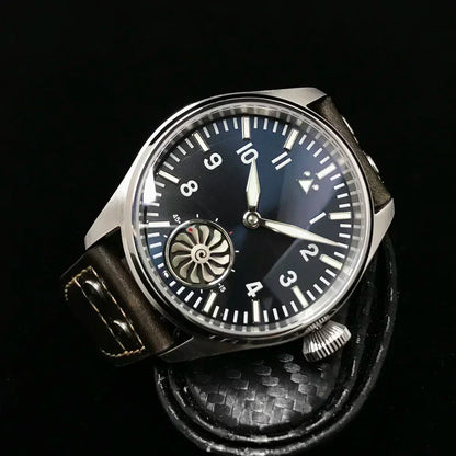 Hruodland 2025 Neue mechanische Herrenuhr Seagull ST3620 Retro-Pilot 43MM BGW-9 Leuchtend Saphirglas Turbine Reloj Hombre