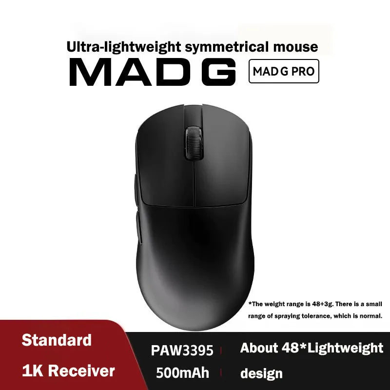 Mouse wireless ultraleggero originale FGG Madlions Mad G Pro Max 8K HZ dual-mode a bassa latenza PAW3395, accessori e regali per gamer
