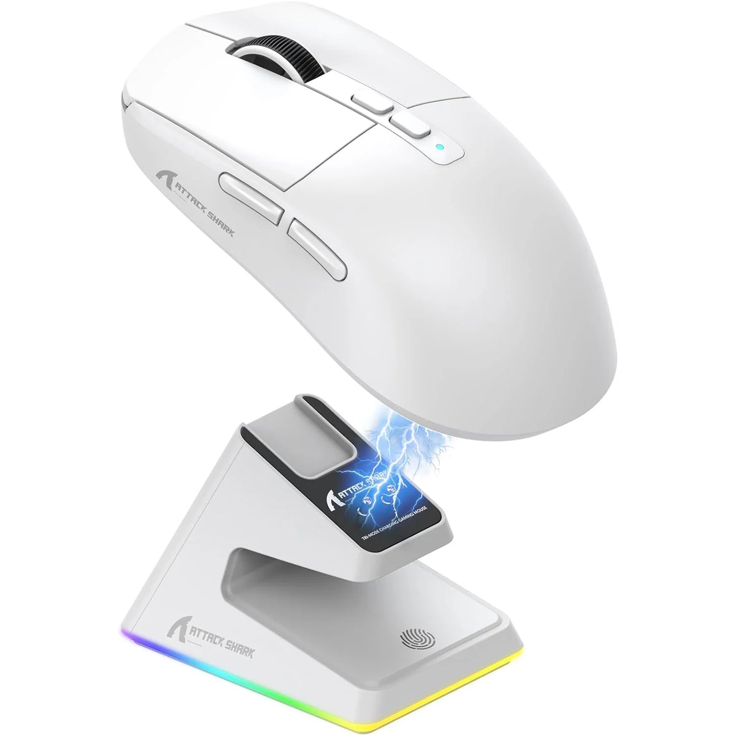 ATTACK SHARK X6 49g SUPERLIGHT Gaming Mouse With Charging Dock, PixArt PAW3395 Gaming Sensor, BT/2.4G Wireless/Wired, 26000 DPI