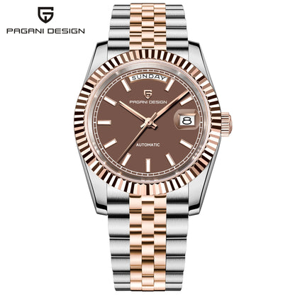 PAGANI DESIGN Enamel Dial 2026 New DD36 Men's Watches Silver Gold Luxury Automatic Watch Men Waterproof Mechanical Wristwatch