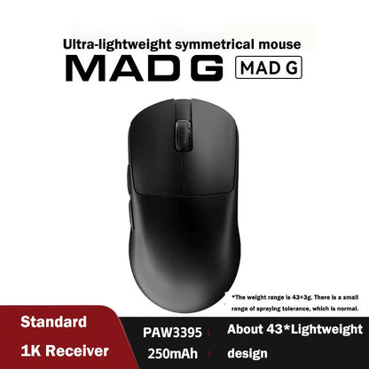 Mouse wireless ultraleggero originale FGG Madlions Mad G Pro Max 8K HZ dual-mode a bassa latenza PAW3395, accessori e regali per gamer