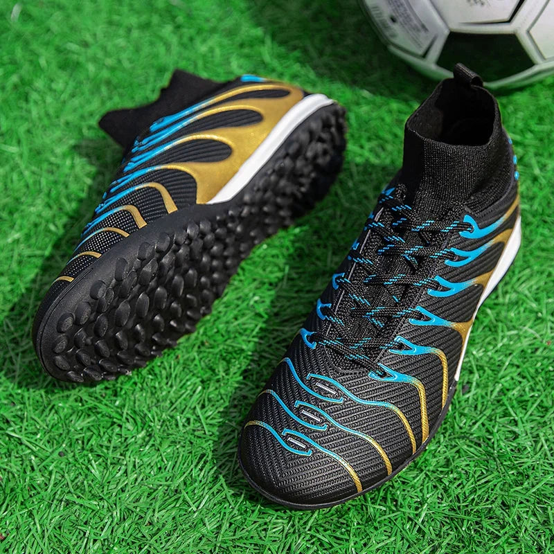 Chaussures de Football pour hommes, chaussures de Sport FG/TF, bottes d'entraînement en plein air pour garçons, antidérapantes, longues pointes, Futsal d'intérieur confortables