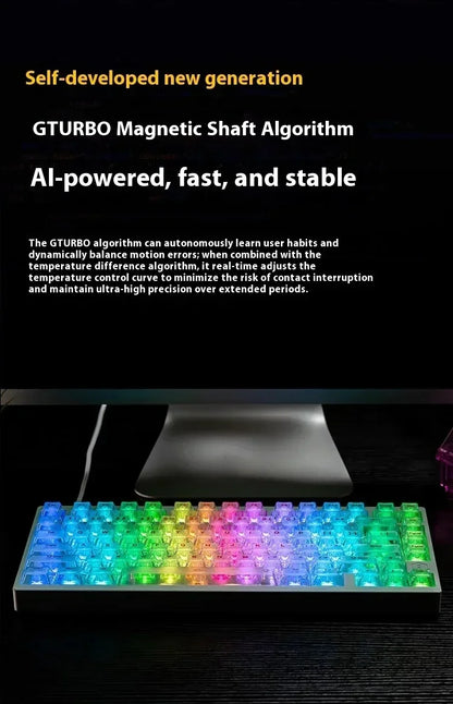 IROK MG75 Pro MG75 Max Aluminum Magnetic Gaming Computer Mechanical Keyboard 75% Rapid Trigger 8K RGB Hotswap Gamer Keyboard