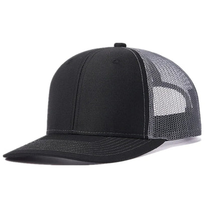 Unisex-Kappe mit leicht gebogener Krempe im Trucker-Stil – Freizeit- und Outdoor-Kappe für Damen und Herren, atmungsaktiv, für den Sommer