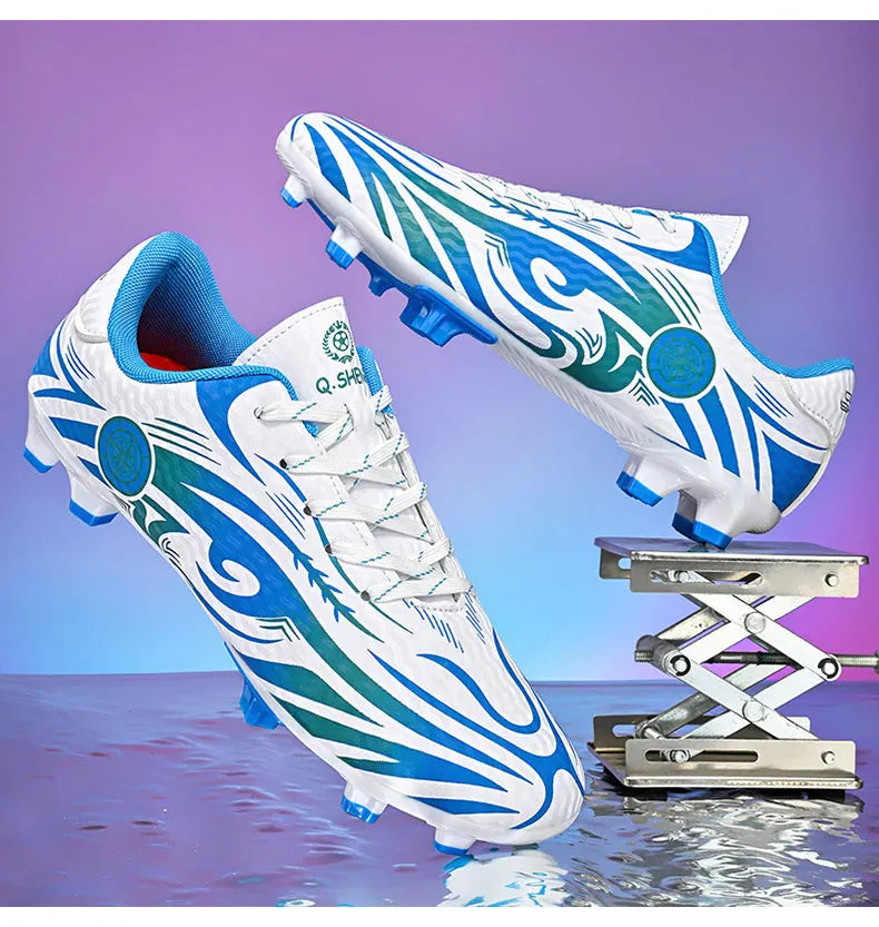 Original Soccer Cleats Men Training Shoes Outdoor Non-slip Children's Football Shoes Long Spikes Men's Futsal Shoes Size 32-45