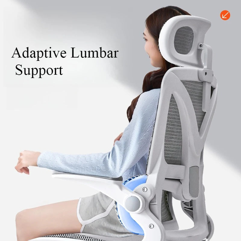 Ergonomic Gaming Chair with 3D Lumbar Support, Adjustable Office Chair, Breathable Mesh Racing Chair, Swivel Computer Chair with High Density Cushion