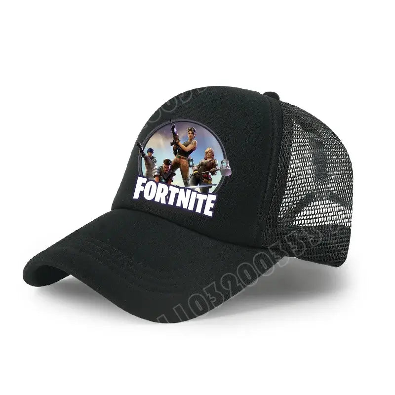 Fortnite Baseball Cap Cartoon Game Printed Hat Kids Summer Breathable Mesh Hat Adjustable Peaked Cap Children’s Birthday Gift