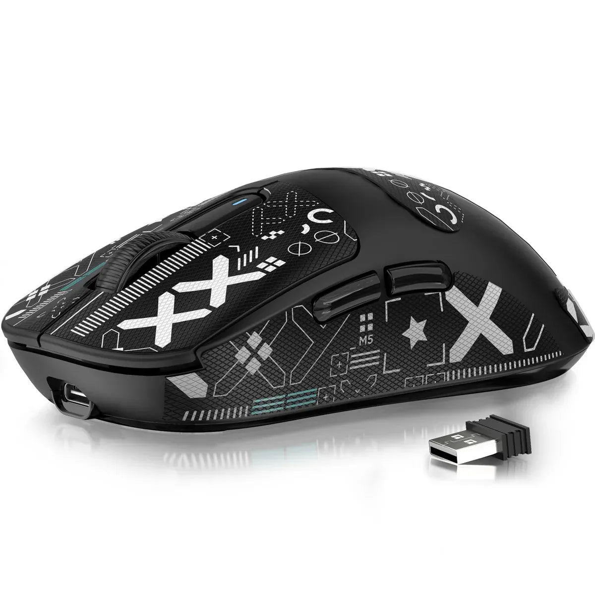 Mouse gaming wireless ATTACK SHARK X3/X3PRO 4K/8K, 26K DPI, tri-mode (cablato/2.4GHz/BT5.2), leggero, sensore PAW3395 per gamer