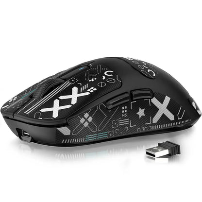 Mouse gaming wireless ATTACK SHARK X3/X3PRO 4K/8K, 26K DPI, tri-mode (cablato/2.4GHz/BT5.2), leggero, sensore PAW3395 per gamer