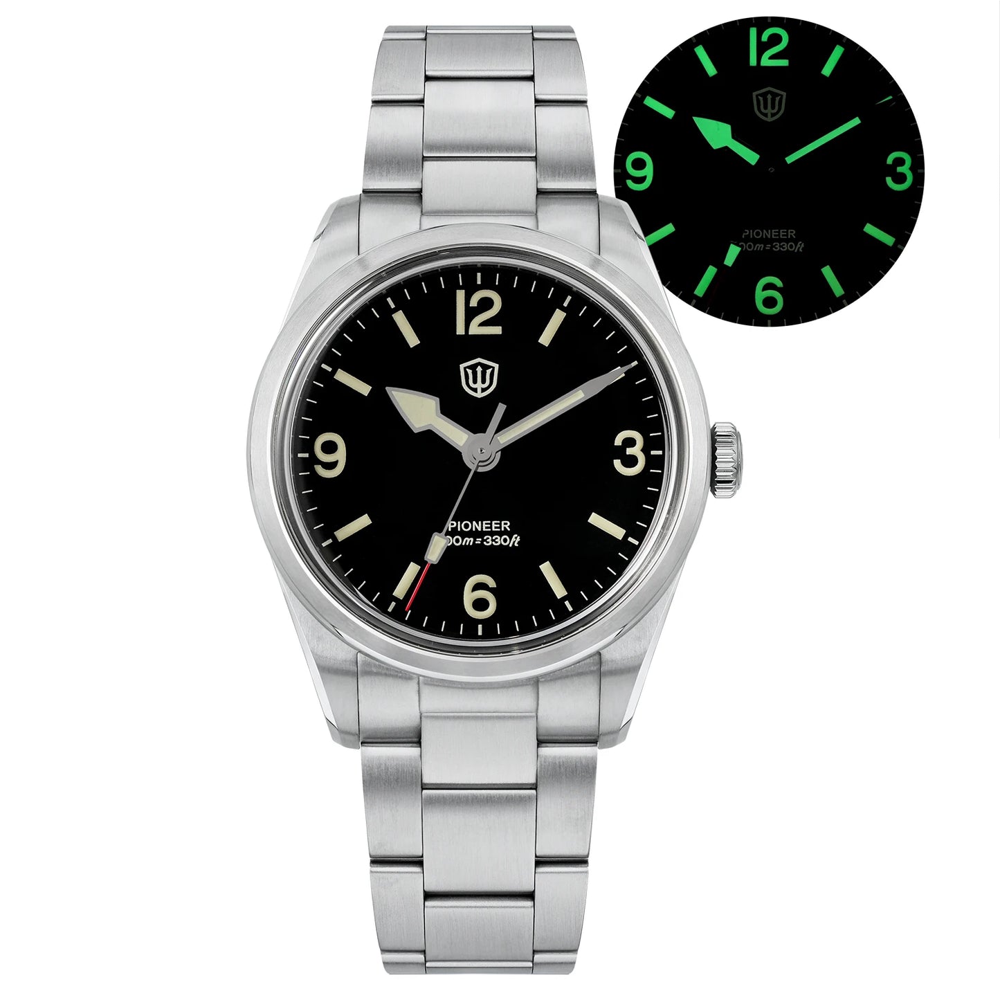 Watchdives WD1960S V2 36.5mm Men’s Quartz Watch VH31 Sweep-Seconds Movement  Sapphire Crystal BGW9/C3 Luminous  Watch for Men