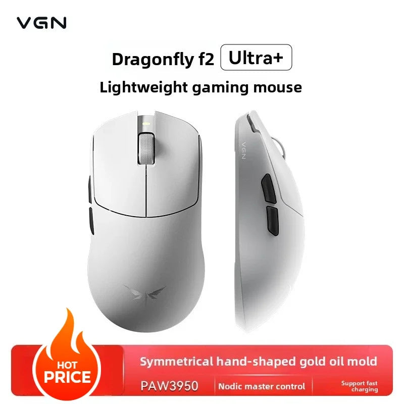 VGN Dragonfly F2 ProMax/Ultra Esports Gaming Mouse 42000DPI 0.125ms For CS:GO Latency Wired/Wireless Dual 8K 3-Mode PAW3395/3950