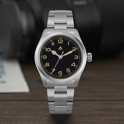 Militado ML08 Quartz Watch Ronda 515/VH31 Movement Domed Sapphire Wristwatch BGW9 Luminous 10Bar Waterproof 38mm Vintage Watches