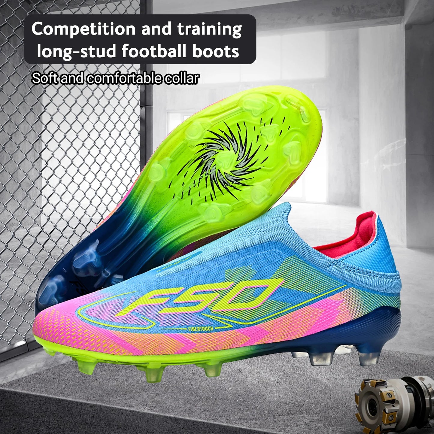 AG/FG Soccer Cleats for Men Women Kids Youth PU Fabric Upper TPU Sole Non-Slip Wear-Resistant for Natural Grass Sports Pitch Training