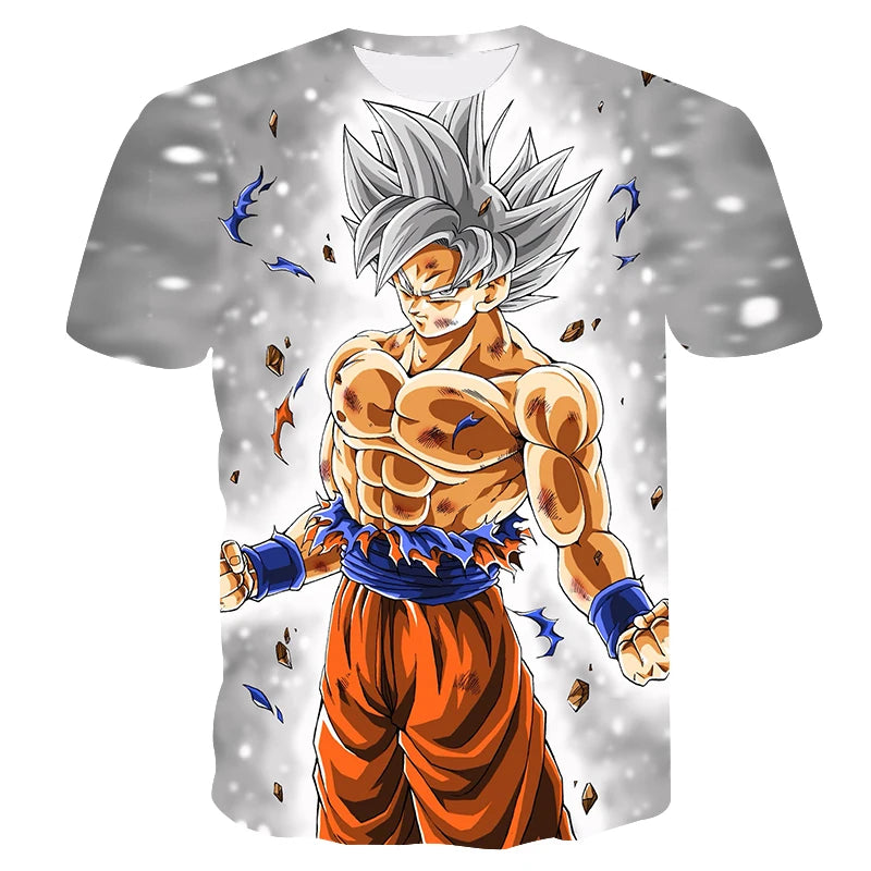 Dragon Ball T-Shirt Kids Tops Tee Anime Figures Son Goku Super Saiyan T-shirt Boys T-shirts Children Clothes Summer Short Sleeve