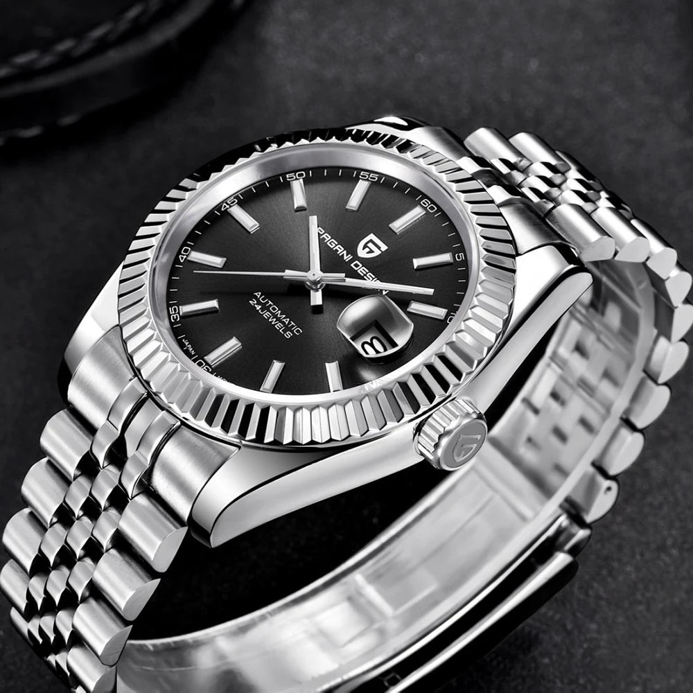 PAGANI DESIGN Men Mechanical Watch Luxury Automatic Watch Jubilee Bracelet Japan Movement 100M Waterproof Sport Wristwatch 1645