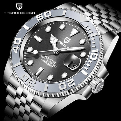 PAGANI DESIGN V2 Japan Movement 40MM Luxury Men's Mechanical Watch Sapphire Glass Ceramic Bezel Automatic Diving Watches for Men