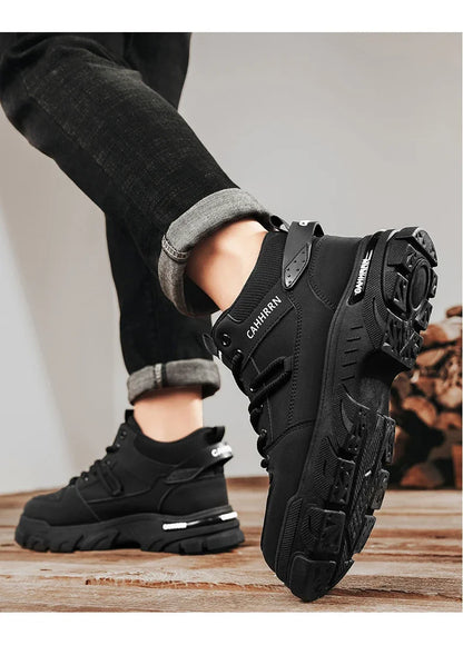 Bottes montantes Unky jaunes et noires 2026 pour hommes – Imperméables et résistantes à l'usure, idéales pour les adolescents du Golfe