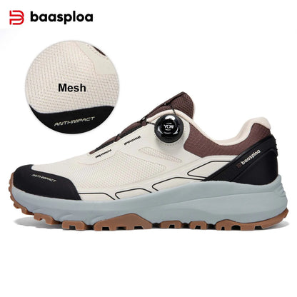 Sapatos de Caminhada Baasploa para Homem, Outdoor e Escalada, em Malha Respirável, para Viagem e Caminhada, Antiderrapantes, Resistentes ao Desgaste, Confortáveis, Tipo Sneaker
