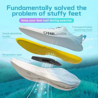 ONEMIX Autumn Sneakers, Breathable Jogging Shoes for Men, Lightweight Women's Sport Sneakers, Men's Gym Shoes, Outdoor Male Sports Shoes