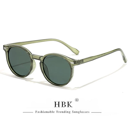 HBK Fashion Polarized Sunglasses Men Round TR90 Frame Fashion Sun Glasses Women Driving Sports UV400 Lunette De Soleil Homme