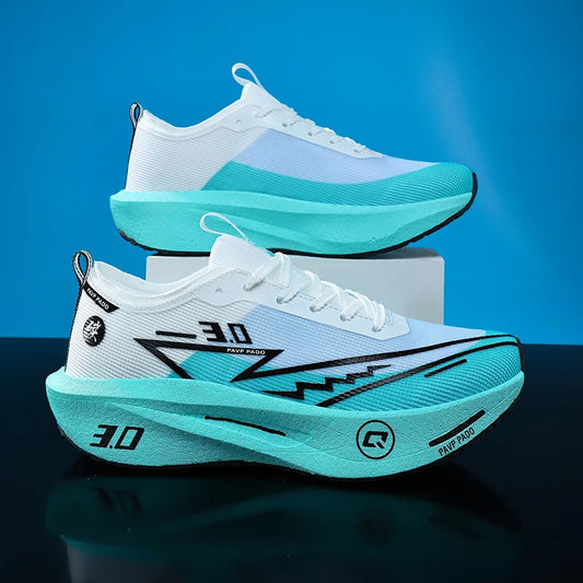 Brand Men's Carbon Plate Running Shoes Soft Cushion Shock Absorbing Sports Shoes Unisex Sneakers Light Anti-Slip Training Shoes