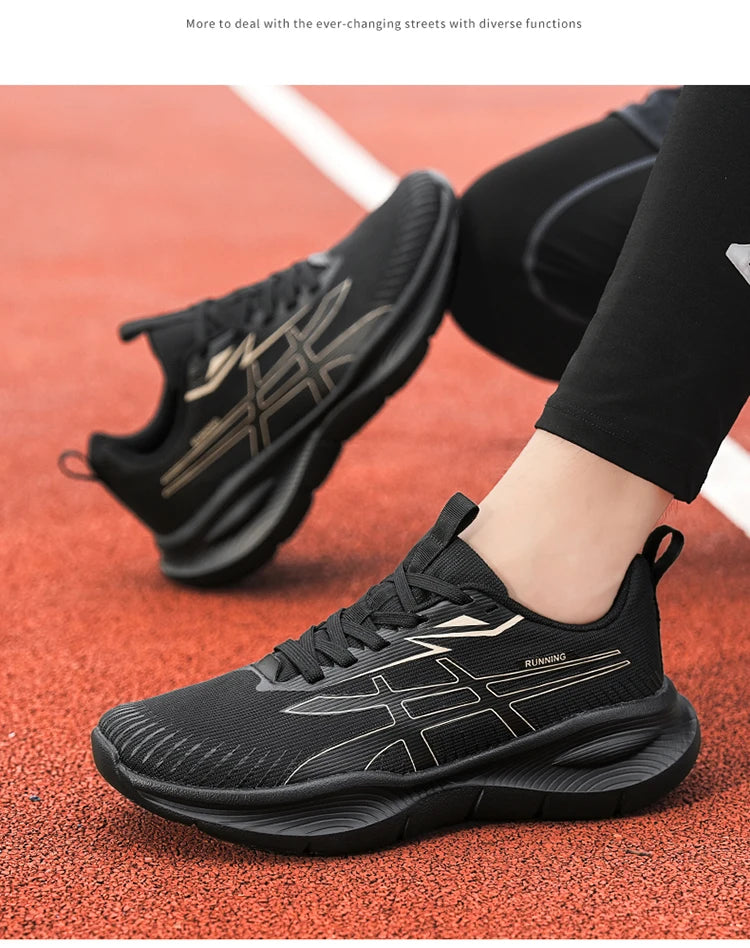 Men's Women EVA Sole Mesh Upper Breathable Running Shoes Soft Shock Absorbing Sports Shoes Unisex Sneakers Lightweight Footwear