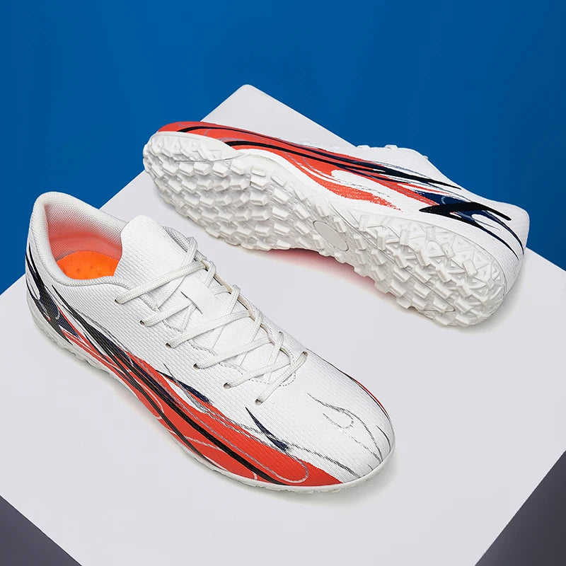 Scarpe da calcio da uomo taglie grandi 46 47 per allenamento e partite, erba sintetica TF, con tacchetti, calzature maschili internazionali