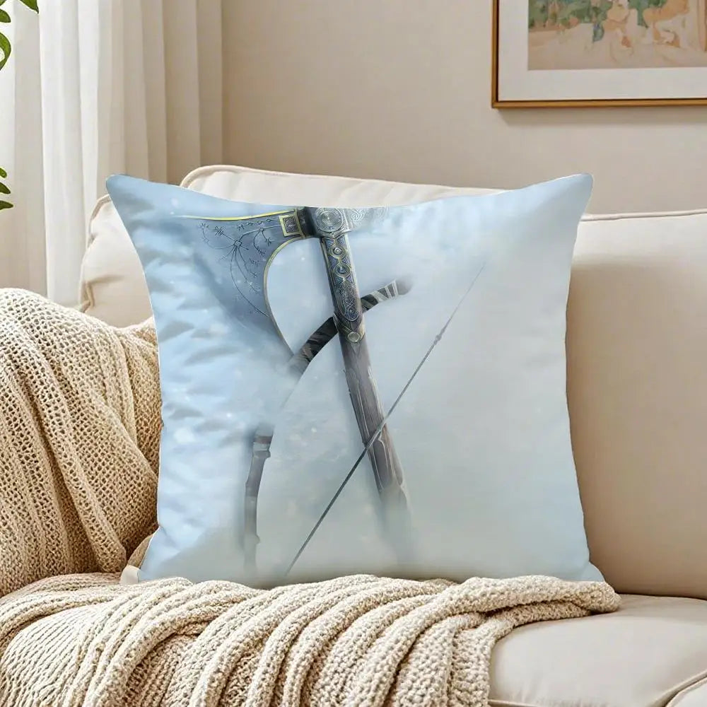 Game Mythological G-God of W-War Cushion Cover Pillowcase Anti-dustmite living Room Sofa Decor Cushion Room