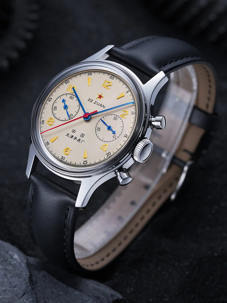 Seagull 1963 International Edition Orologio Meccanico da Uomo da Pilota ST1901 Cronografo Retrò da Polso Aviazione Air Force Nuovo
