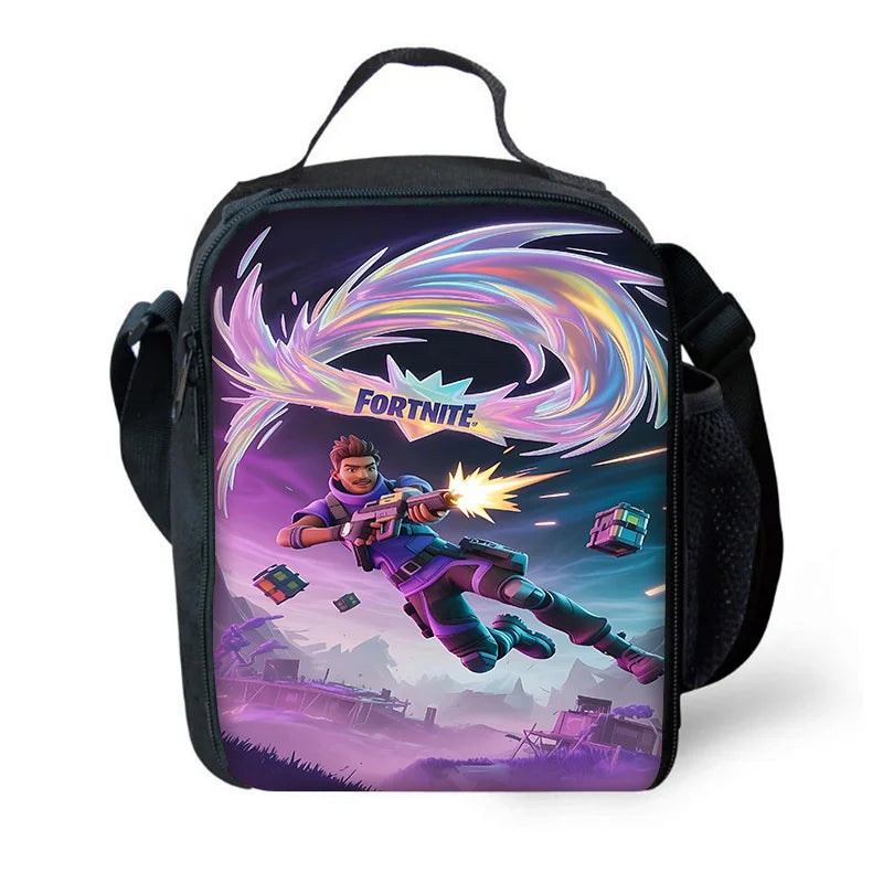Bolsa térmica infantil de gran capacidad para niño Hot Game F-FortniteS, niña estudiante, picnic al aire libre, lonchera térmica reutilizable con aislamiento