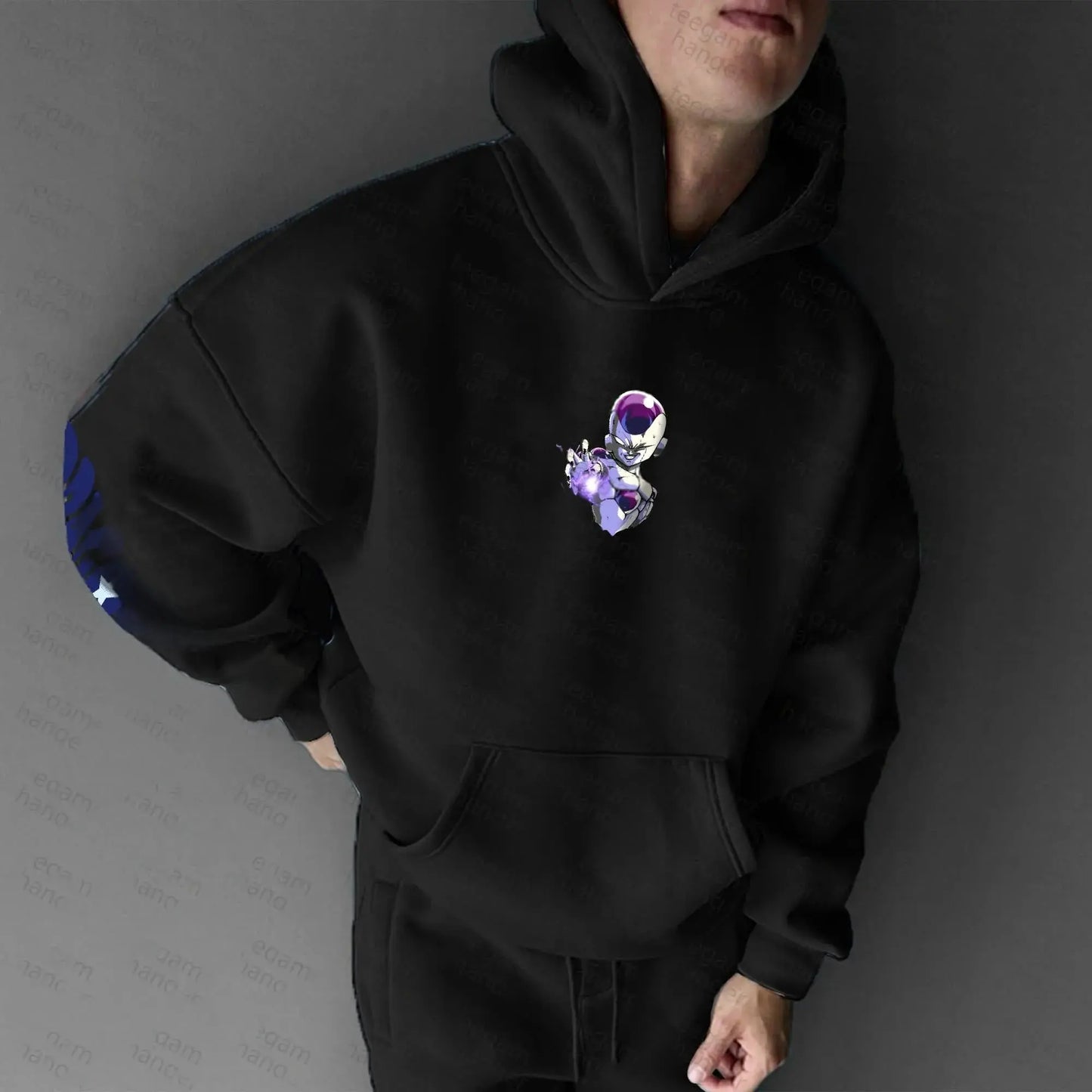 Felpa con cappuccio anime Dragon Ball Frieza da uomo e donna, hoodie pullover casual streetwear con stampa grafica, top moda primavera autunno