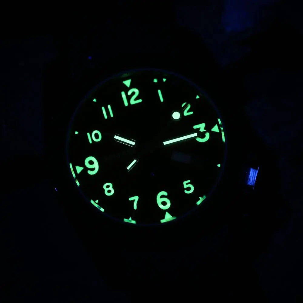 BODERRY Men Automatic Watch 40MM Titanium Pilot Sport Mechanical Wristwatch 100m Waterproof Sapphire C3 Luminous NH35
