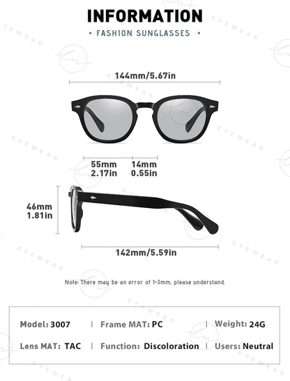 LM NEW Fashion Photochromic Sunglasses Women Men Polarized Blue Eyewear Drivign Outdoor UV Protection Eyewear gafas de sol mujer
