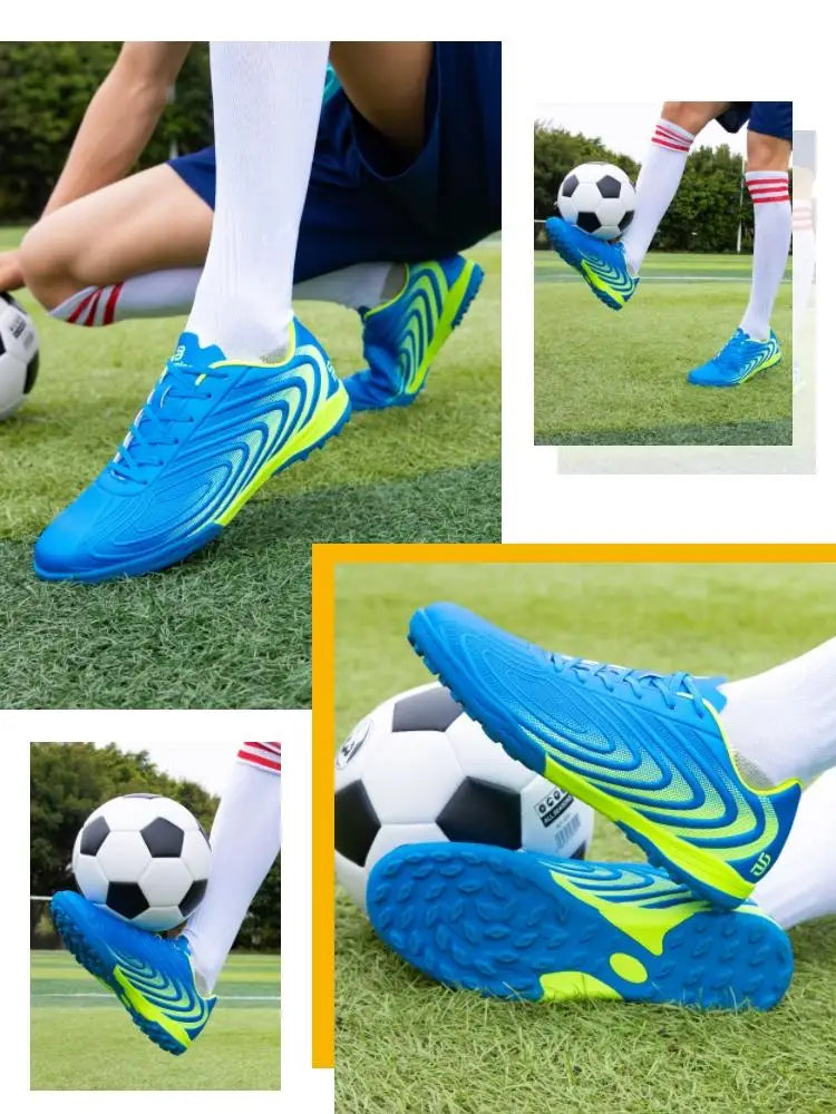 Baasploa Men's Football Shoes Brand Comfort Lightweight Turf Training Soccer Shoes Professional Male Soft Sneakers Non-Slip
