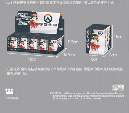 POP MART Overwatch Play of The Game Series Caixa Mistério Original Blind Box Surpresa Figuras de Ação Anime Adoráveis Ornamentos Figurinhas