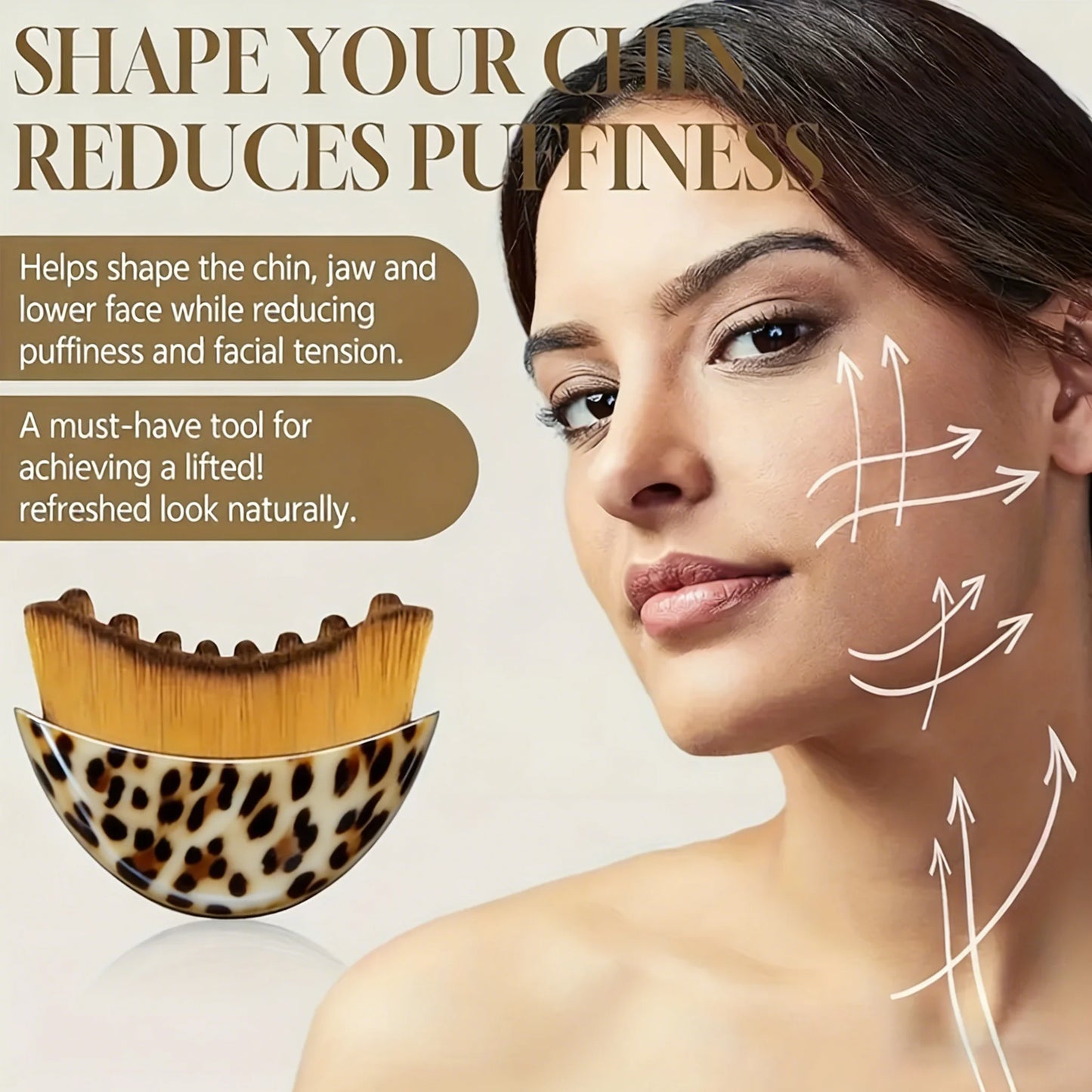 Lymphatic Contour Face Brush,Chin &Jawline Sculpting,Drainage Massager for Face,Ergonomically Designed to Fit The Skin Precisely