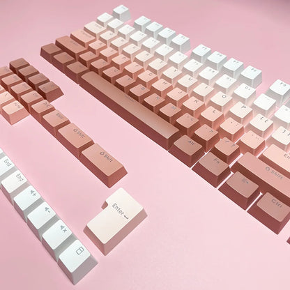 Black Pink Gradient Keycaps For Cherry Mx Switch Mechanical Keyboard OEM Profile PBT Keycap backlit RGB Gamer ISO Layout Key cap