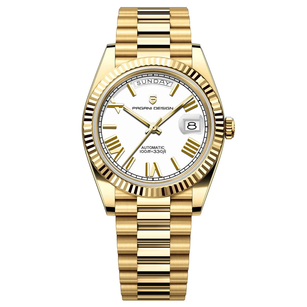 2026 New PAGANI DESIGN Rose Gold Luxury Men's Watches Automatic Mechanical Watch For Man AR Sapphire Waterproof Date Men Clock