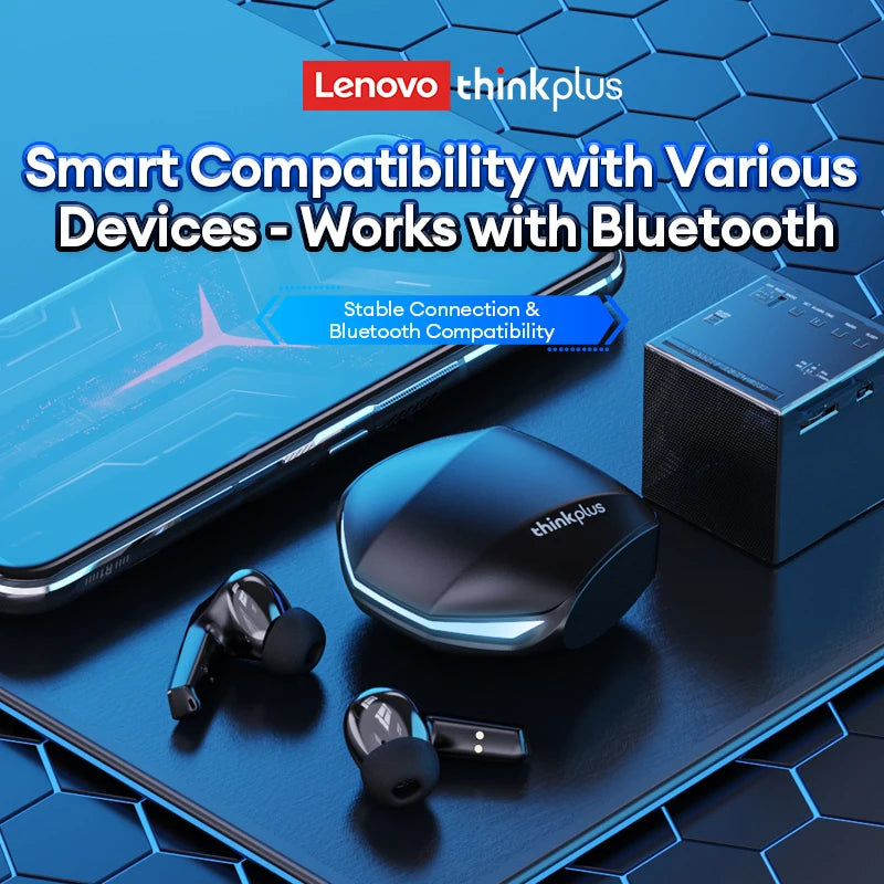 Lenovo GM2 Pro TWS kabellose Bluetooth 5.3-Ohrhörer – HD-Kopfhörer mit Touch-Steuerung und Mikrofon, wasserdichte Sport-Kopfhörer